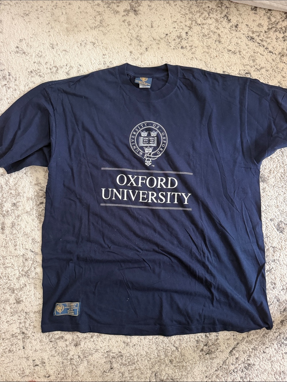 Oxford University Navy Blue Logo T‑Shirt